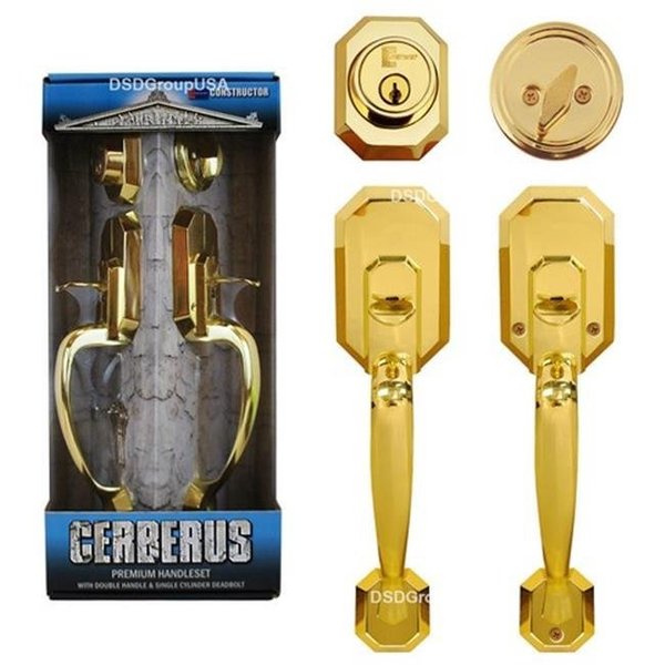Constructor Constructor Cerberus Entry Hand Set Door Lock Handle; Polished Brass CON-CER-PB